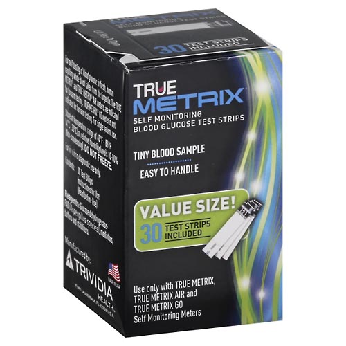 Image for True Metrix Blood Glucose Test Strips, Self Monitoring, Value Size,30ea from Irwin's Pharmacy
