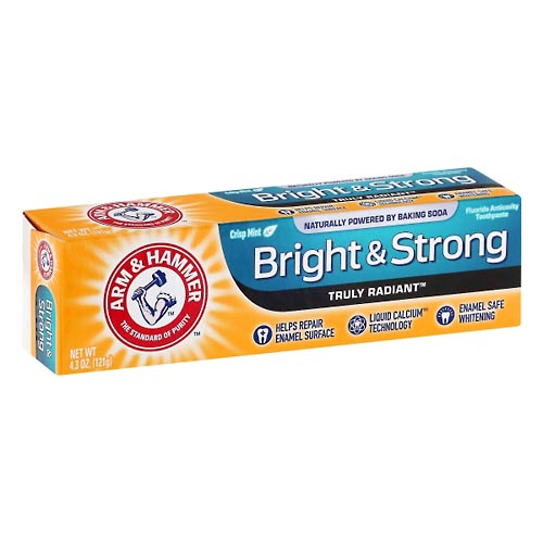 Image for Arm & Hammer Toothpaste, Fluoride Anticavity, Crisp Mint, Bright & Strong,4.3oz from Irwin's Pharmacy