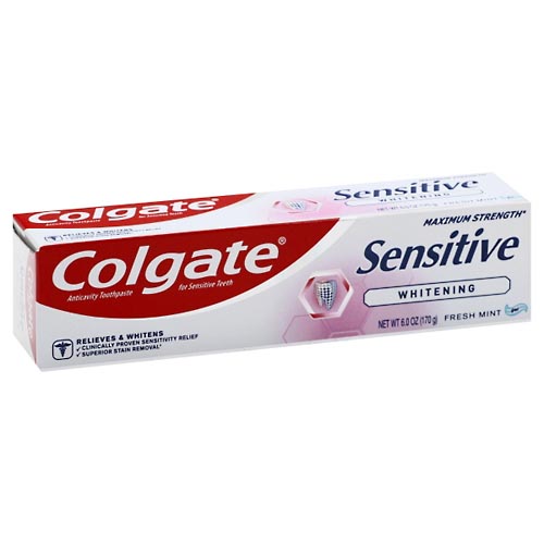 Image for Colgate Anticavity Toothpaste, Sensitive, Whitening, Fresh Mint,6oz from Irwin's Pharmacy