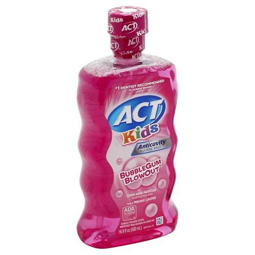 Image for ACT Fluoride Rinse, Anticavity, Bubble Gum Blowout,16oz from Irwin's Pharmacy
