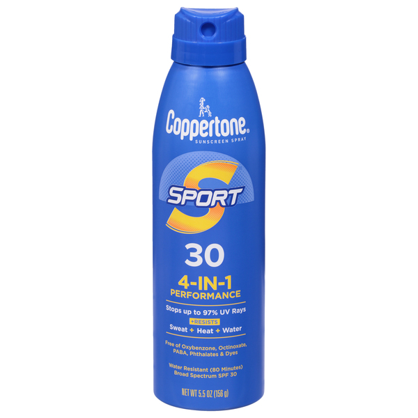 Image for Coppertone Sunscreen Spray, Broad Spectrum SPF 30,5.5oz from Irwin's Pharmacy