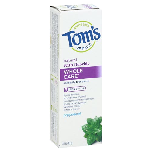 Image for Toms Of Maine Toothpaste, Peppermint, Anticavity,4oz from Irwin's Pharmacy
