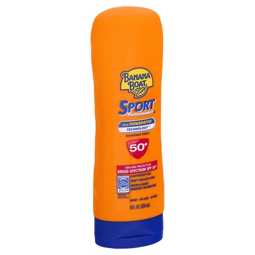 Image for Banana Boat Sunscreen Lotion, with Powerstay Technology, Broad Spectrum SPF 50+,8oz from Irwin's Pharmacy