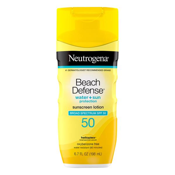 Image for Neutrogena Sunscreen Lotion, Beach Defense, Broad Spectrum SPF 50, 6.7oz from Irwin's Pharmacy