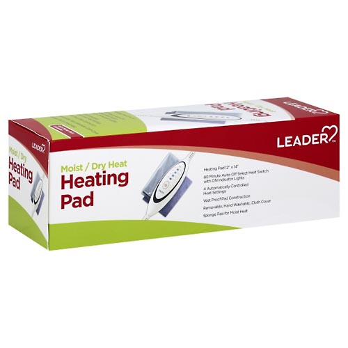 Image for Leader Heating Pad, Moist/Dry Heat,1ea from Irwin's Pharmacy