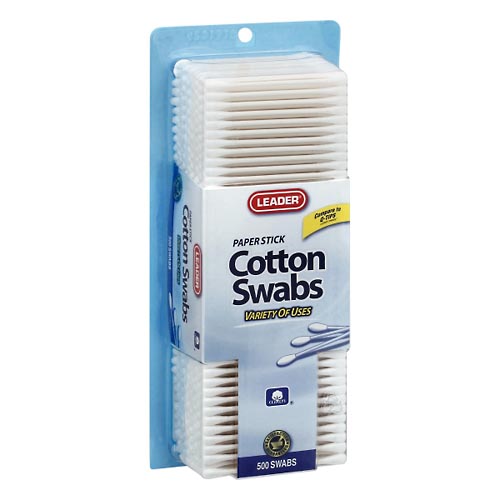 Image for Leader Cotton Swabs, Paper Stick,500ea from Irwin's Pharmacy
