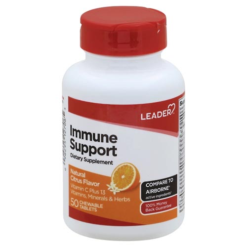 Image for Leader Immune Support, Natural Citrus Flavor, Chewable Tablets,50ea from Irwin's Pharmacy