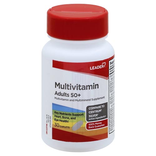 Image for Leader Multivitamin, Adults 50+, Caplets,30ea from Irwin's Pharmacy
