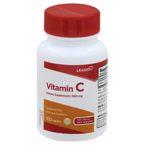 Image for Leader Vitamin C, 500 mg, Tablets,100ea from Irwin's Pharmacy