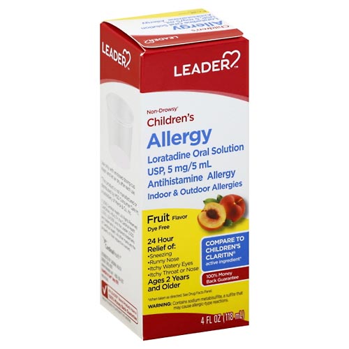 Image for Leader Allergy, Non-Drowsy, Children's, Fruit Flavor,4oz from Irwin's Pharmacy