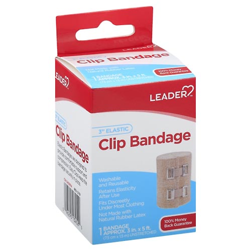 Image for Leader Clip Bandage, Elastic, 3 Inch,1ea from Irwin's Pharmacy
