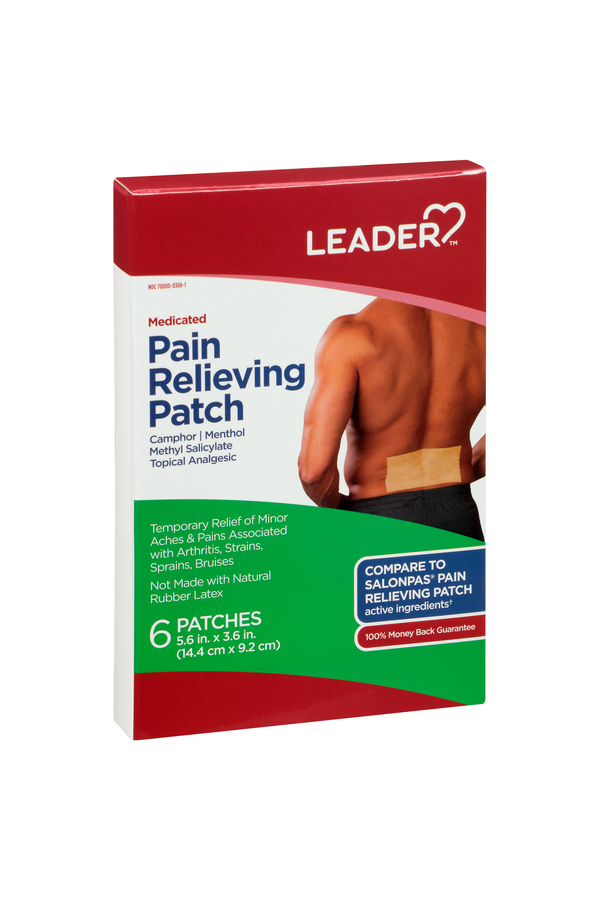Image for Leader Pain Relieving Patch, Medicated,6ea from Irwin's Pharmacy