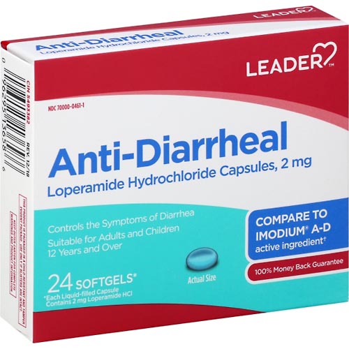 Image for Leader Anti-Diarrheal, Softgels,24ea from Irwin's Pharmacy
