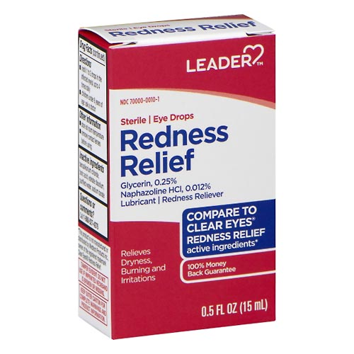 Image for Leader Redness Relief, Eye Drops,0.5oz from Irwin's Pharmacy