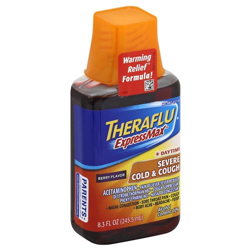 Image for Theraflu Severe Cold & Cough, Daytime, Berry Flavor,8.3oz from Irwin's Pharmacy