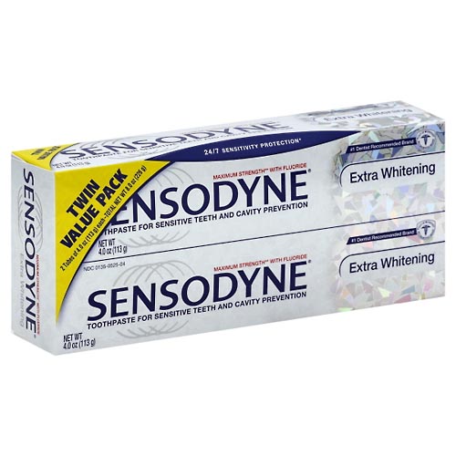 Image for Sensodyne Toothpaste, with Fluoride. Extra Whitening, Twin Value Pack,2ea from Irwin's Pharmacy