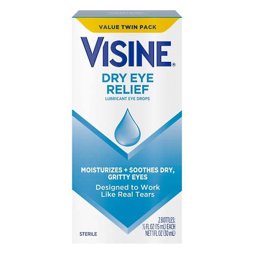 Image for Visine Lubricant Eye Drops, Dry Eye Relief, Value Twin Pack,2ea from Irwin's Pharmacy