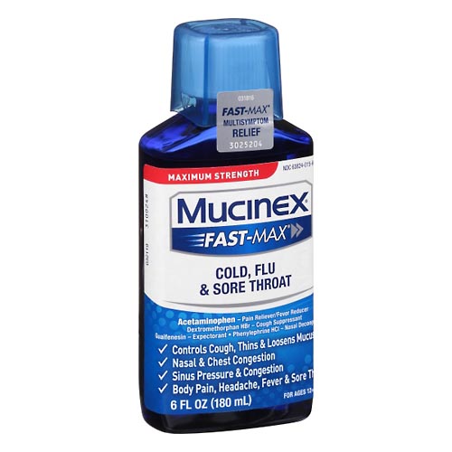 Image for Mucinex Multisymptom Relief, Maximum Strength,6oz from Irwin's Pharmacy