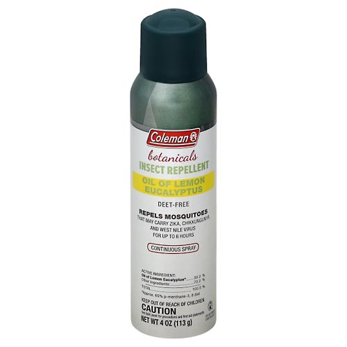 Image for Coleman Insect Repellent, Botanicals, Oil of Lemon Eucalyptus,4oz from Irwin's Pharmacy