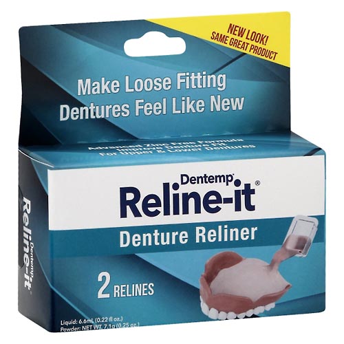 Image for Dentemp Denture Reliner,2ea from Irwin's Pharmacy