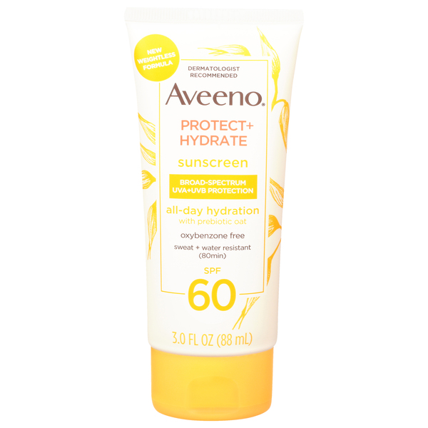 Image for Aveeno Sunscreen, Protect + Hydrate, SPF 60,3fl oz from Irwin's Pharmacy