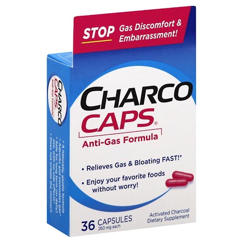 Image for CharcoCaps Anti-Gas Formula, 260 mg, Capsules,36ea from Irwin's Pharmacy