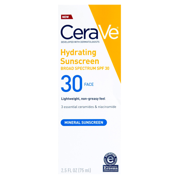 Image for CeraVe Sunscreen, Hydrating, SPF 30,2.5fl oz from Irwin's Pharmacy