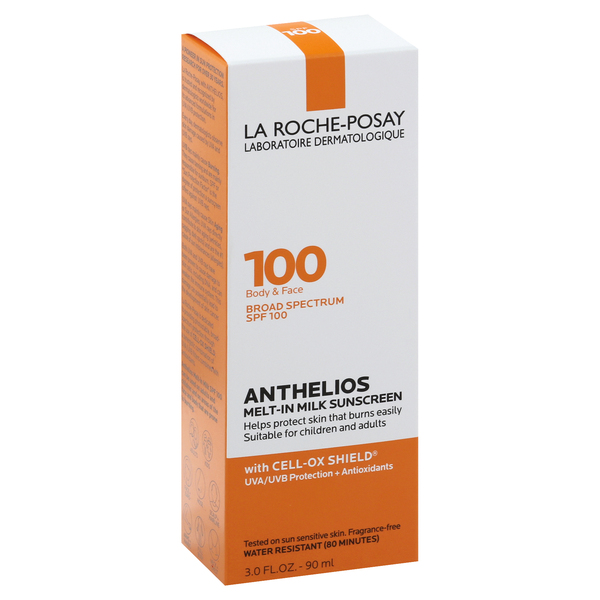 Image for La Roche Posay Sunscreen, Melt-In Milk, Body & Face, Broad Spectrum SPF 100,3oz from Irwin's Pharmacy