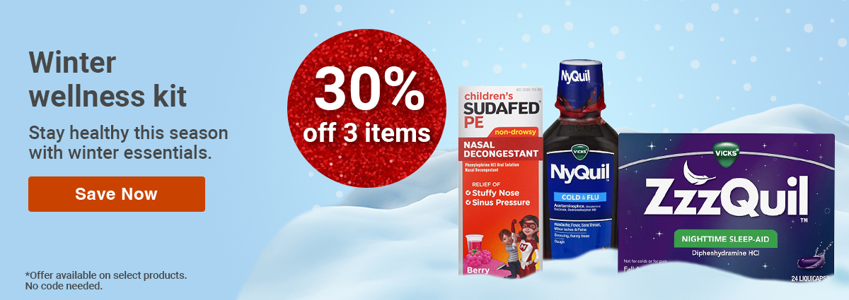 Save 30% off of 3 Winter Wellness Items